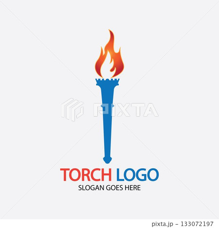 Torch vector icon illustration design template Torch vector icon illustration design template 133072197