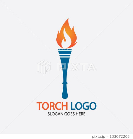 Torch vector icon illustration design template 133072203