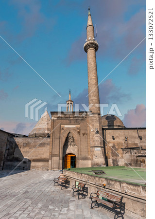 Hunat Mosque, or Hunat Camii, a historical mosque and landmark in Kayseri, Turkey. Hunat Mosque, or Hunat Camii, a historical mosque and landmark in Kayseri, Turkey. 133072521