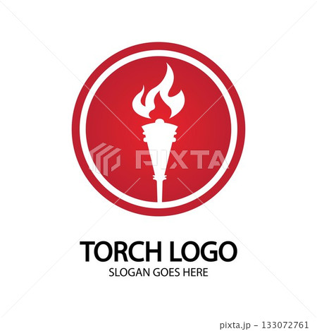 Torch vector icon illustration design template 133072761