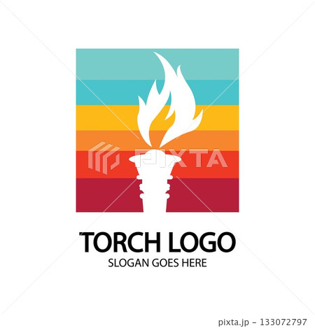 Torch vector icon illustration design template Torch vector icon illustration design template 133072797