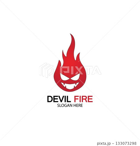 Fire Devil Logo Template vector icon Fire Devil Logo Template vector icon 133073298