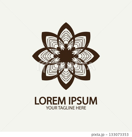 Flower logo. The circular logo. Logo of the flower. Stylized flower. Petals. Simple logo. The brand name emblem logo. Mandala. Logo boutique. Logotype for beauty. Logo for flower shop. Flower logo. The circular logo. Logo of the flower. Stylized flower. Petals. Simple logo. The brand name emblem logo. Mandala. Logo boutique. Logotype for beauty. Logo for flower shop. 133073353