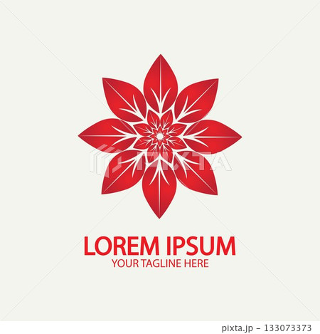 Flower logo. The circular logo. Logo of the flower. Stylized flower. Petals. Simple logo. The brand name  emblem  logo. Mandala. Logo boutique. Logotype for beauty. Logo for flower shop. 133073373