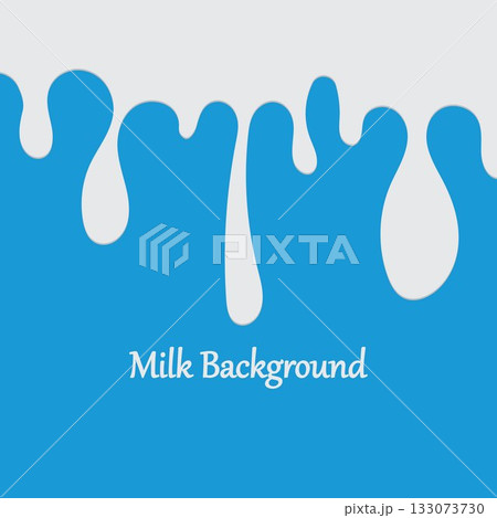 Milk White Liquid Dripping Blue Background Illustrations & Vectors 133073730