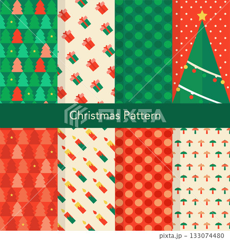Set of Christmas vector seamless, snowflakes, stars. Loopable design for wrapping paper, textile, background, banner,Vector illustrations. Set of Christmas vector seamless, snowflakes, stars. Loopable design for wrapping paper, textile, background, banner,Vector illustrations. 133074480