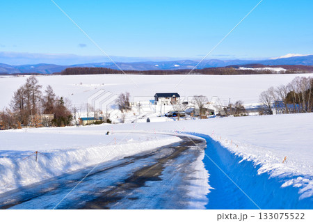 雪景色　北海道　美瑛町 133075522