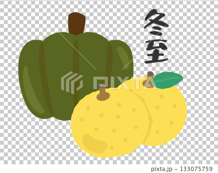 カボチャと柚子　イラスト 133075759