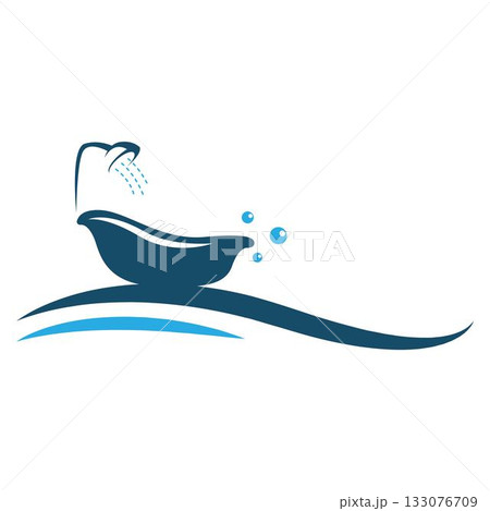 Bathtub logo icon design 133076709