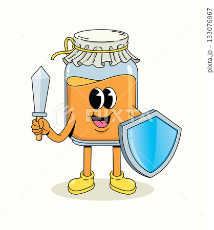 honey guard groovy cartoon illustration honey guard groovy cartoon illustration 133076967