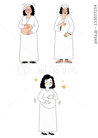 Pregnant Woman Illustration 133077254