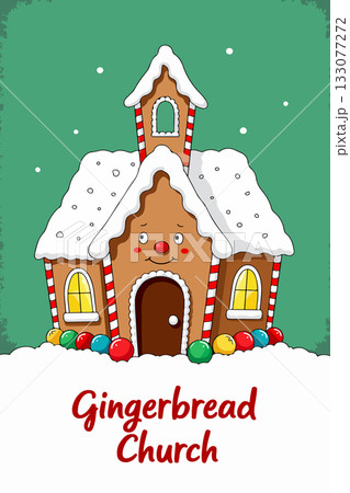 Gingerbread Church in Winter Gingerbread Church in Winter 133077272