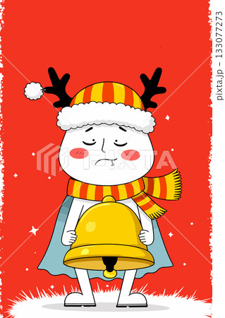 Sad Reindeer with Bell Sad Reindeer with Bell 133077273