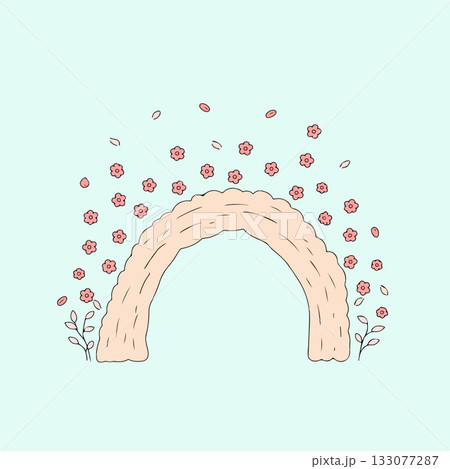 Floral Archway Illustration Floral Archway Illustration 133077287