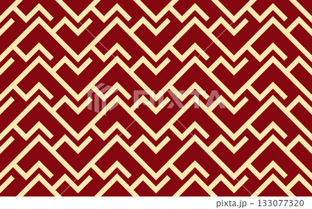 Abstract geometric pattern. A seamless vector background. Golden and red ornament. Graphic modern pattern. Simple lattice graphic design 133077320