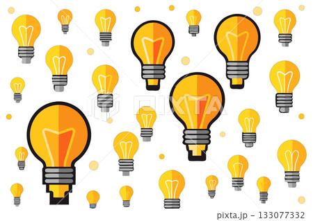 Lighting.Electric lamps provide light on white 133077332