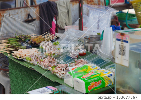Seafood, Chonburi, fishing village, selling products from the sea, from the villagers to the buyers, Chonburi, Thailand, 5/9/2025 133077367