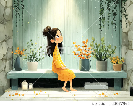 美優シリーズ：サウナでリラックスする美優 133077960