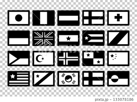 簡單的旗幟圖示素材 133078186