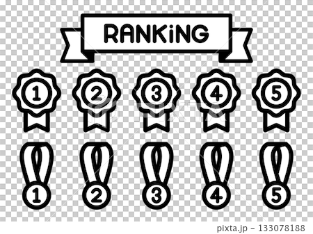 簡易獎牌圖示素材 133078188