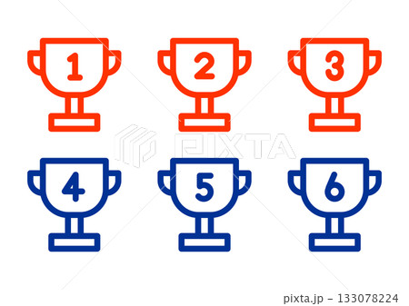 シンプルなトロフィーのアイコン素材 133078224