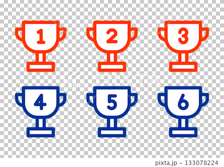 簡單的獎杯圖示素材 133078224
