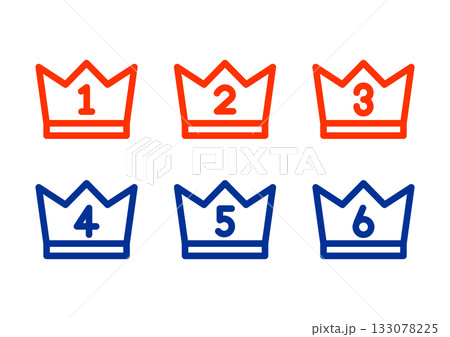 シンプルな王冠のアイコン素材 133078225