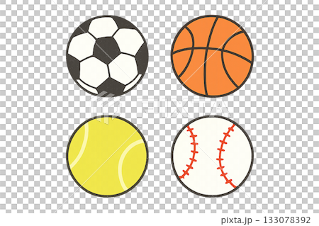 一套4個運動球（足球、籃球、網球、棒球） 133078392