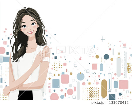 美優シリーズ：インフルエンザ予防接種後の美優 133078412