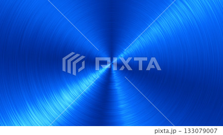 円形の青色の金属のテクスチャー 133079007