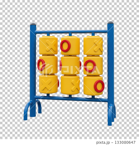 Colorful tic tac toe playground game a fun outdoor educational toy for children's development 133080647