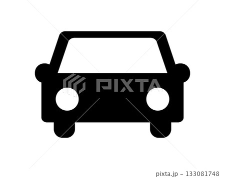 車の正面アイコン　モノトーン 133081748