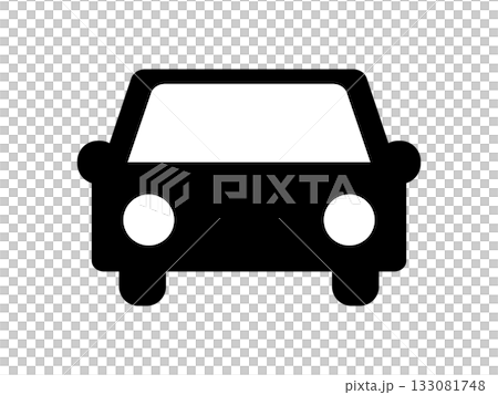 車の正面アイコン　モノトーン 133081748