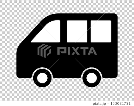 ワゴン車のアイコン　モノトーン 133081751