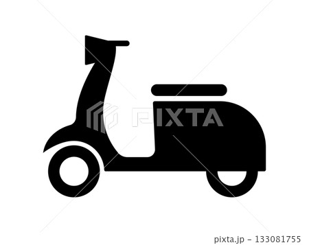 スクーターのアイコン　モノトーン 133081755