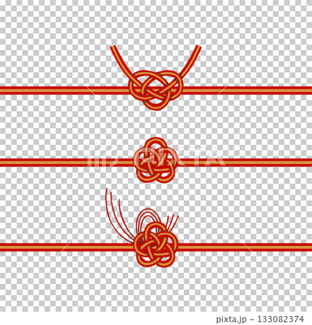 Mizuhiki hand-drawn illustration set Mizuhiki hand-drawn illustration set 133082374