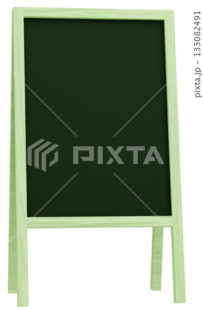 3D素材_フレーム_A看板_黄緑 133082491