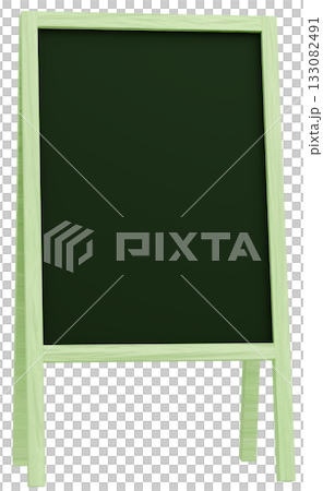 3D素材_フレーム_A看板_黄緑 133082491