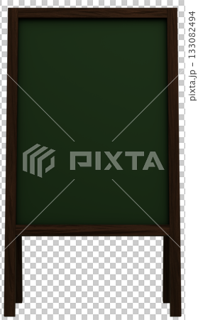 3D素材_フレーム_A看板_黒 133082494