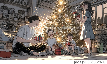 仲良し親子の楽しいクリスマス