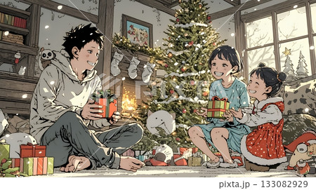 仲良し親子の楽しいクリスマス