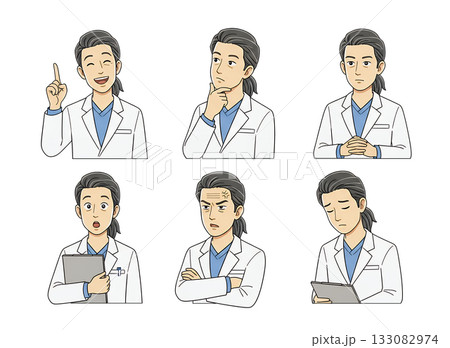 ビジネス人物 表情バリエーション|オフィス・仕事・感情表現 ビジネス人物 表情バリエーション|オフィス・仕事・感情表現 133082974