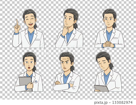 ビジネス人物 表情バリエーション|オフィス・仕事・感情表現 ビジネス人物 表情バリエーション|オフィス・仕事・感情表現 133082974