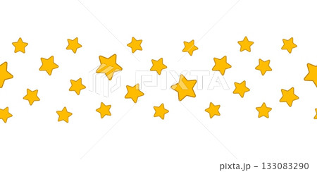 Seamless Border of Yellow Stars Seamless Border of Yellow Stars 133083290