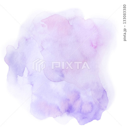 Watercolor light purple spot, single hand painted isolated element for wedding and party design 133083380