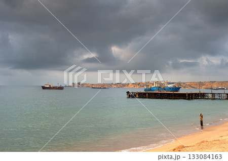 Boats fishers Port Benguela Angola Boats fishers Port Benguela Angola 133084163
