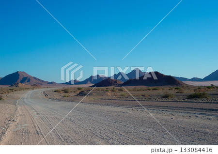 Empty road Namibian desert, Namibia 133084416