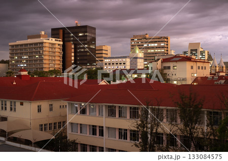 Cityscape  Windhoek city center . Namibia 133084575