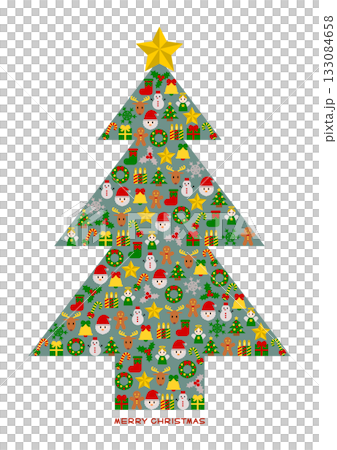 聖誕節圖示圖案 聖誕樹插圖 133084658