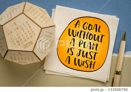 a goal without a plan is just a wish - motivational note, personal development, business or career concept a goal without a plan is just a wish - motivational note, personal development, business or career concept 133086790
